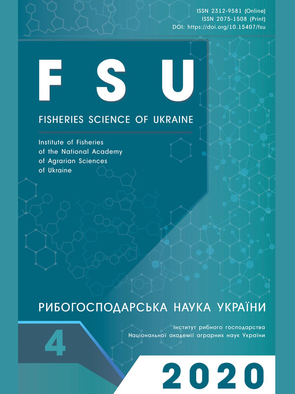 Деякі результати зимового утримання цьоголіток веслоноса (Polyodon spathula (Walbaum, 1792)) у ставах Лісостепу та Полісся України
